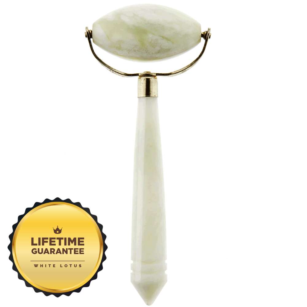 Jade Facial Roller - Natural Chemical Free Jade Roller Crystal in a Signature Silk Lined Box