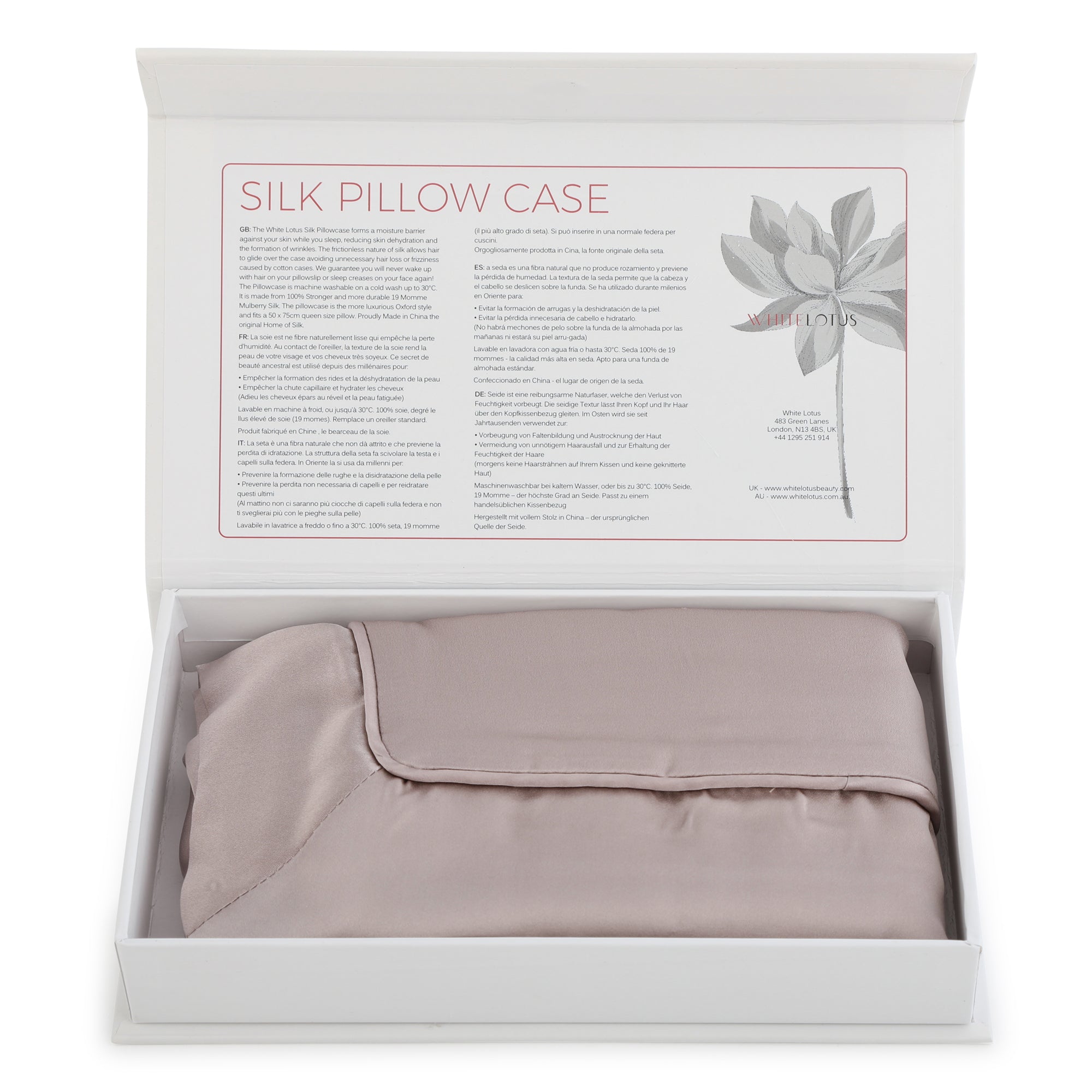 19 Momme Pure Silk Pillowcase  - Reduces Wrinkles and Hair Loss