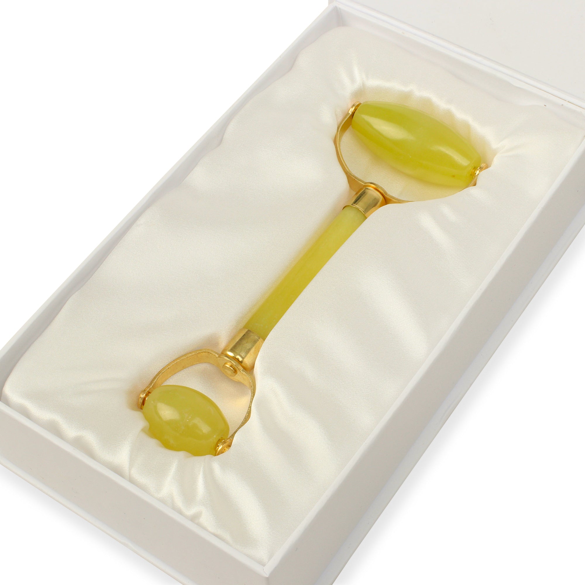 Double Headed Jade Roller - Natural Chemical Free Crystal in a Signature Silk Lined Box