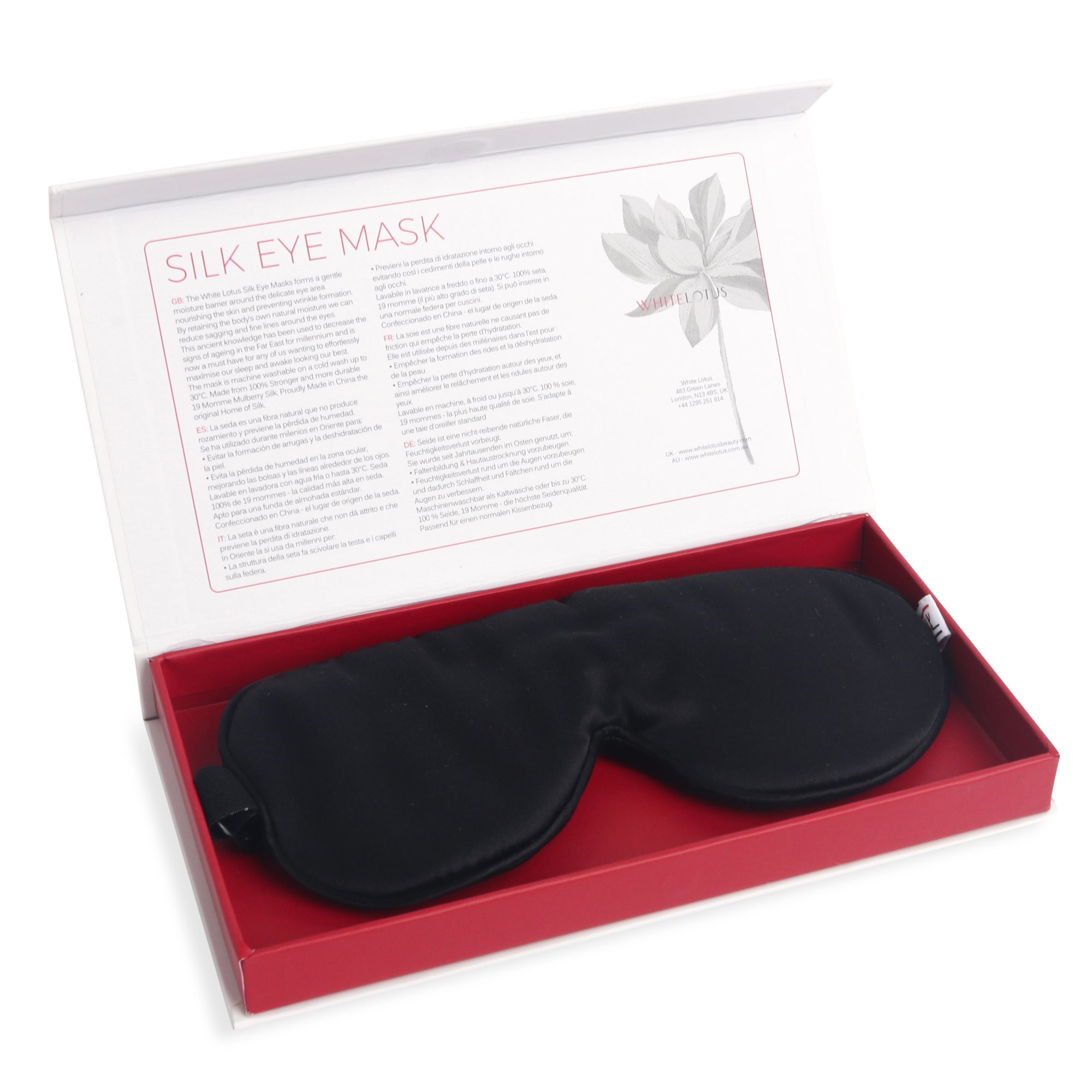 100% Pure Silk Eye Mask - Reduce Wrinkles While you sleep -